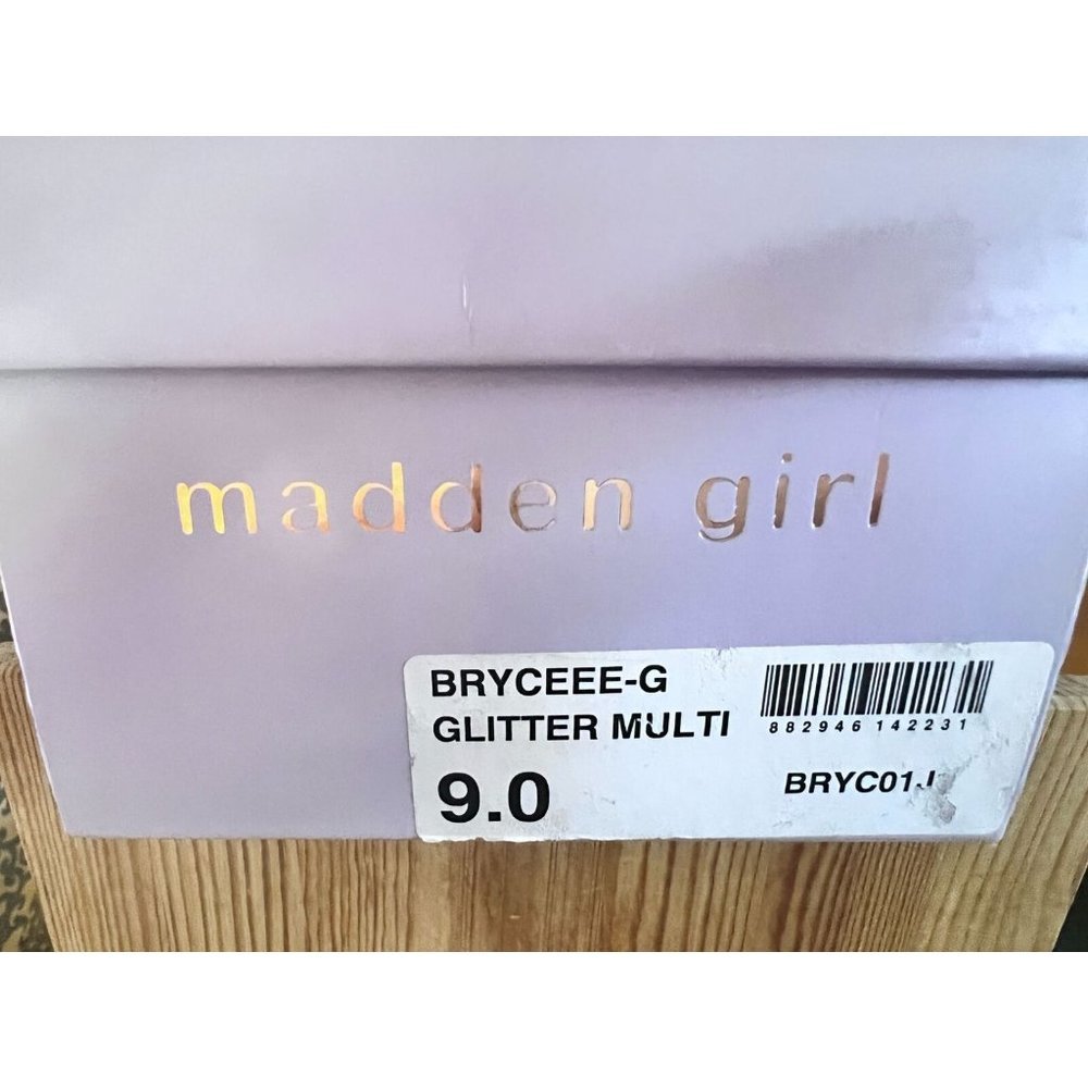 Madden Girl Womens 9 Heels Brown Red Animal Print Point Toe Ankle Strap Shoes - Picture 9 of 9